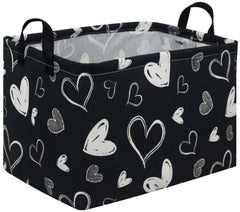 FXOCSHE rectangular black gift basket front view, ideal for organized storage in any room
