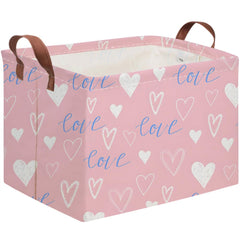 FXOCSHE pink rectangular gift basket with a closed lid for stylish home storage.