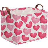 FXOCSHE rectangular pink gift basket showcases a compact storage solution for home organization.