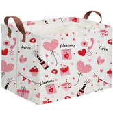 FXOCSHE rectangular pink gift basket front view showing compact storage and decor