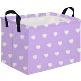FXOCSHE rectangular purple heart basket for stylish storage in any room.