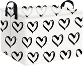 FXOCSHE Valentines Day basket with handle, ideal for organized toy storage.