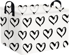 FXOCSHE Valentines Day basket with handle, ideal for organized toy storage.