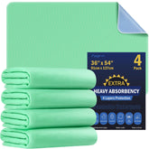 FYGRIP 4-pack bed pads with waterproof backing for all-night protection.