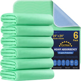 FYGRIP 6-pack 24x24 underpads with waterproof design protect bedding overnight.