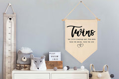 FYSIA Twin Room Sign canvas pennant banner enhances nursery ambiance