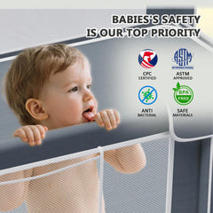 G TALECO GEAR playpen mesh walls provide 360-degree visibility and airflow