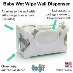 Gadjit wet wipe holder close up durable USA made design