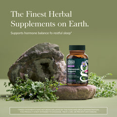 Gaia Herbs Nighttime Comfort vegan phyto-caps close-up showing plant-based menopause support