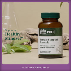 GAIA Herbs Pro alfalfa leaf capsules, natural plant-based nutrition for women's daily wellness.