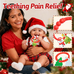 Gaiabliss teether ring design held by baby for easy chewing