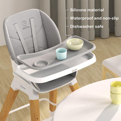 GAIVE 3-position footrest adapts to growing children for comfortable seating.