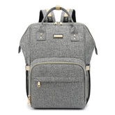 GAIVP diaper bag backpack front view in gray for daily outings and easy access.