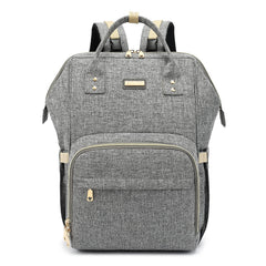 GAIVP diaper bag backpack front view in gray for daily outings and easy access.