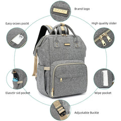GAIVP diaper bag backpack waterproof fabric resists rain and spills for busy days.