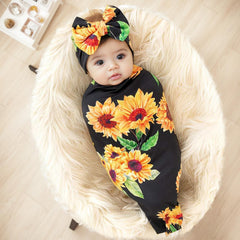 Galabloomer sunflower headband with big bow adds cute touch for photos