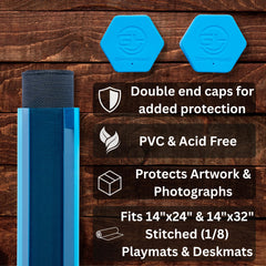 GamerMats Hex Tube cap closeup highlighting dual silicone caps for protection