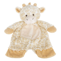 Ganz Butterscotch Giraffe Flat-A-Pat blanket with stuffed head for cozy baby snuggles
