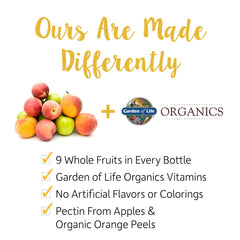 Close-up of Garden of Life Kids Gummy texture showcasing pectin-based chewiness.