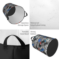 Gbuzozie oxford-fabric durable hamper offers spacious capacity for laundry.