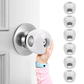 GCRQ Baby Safety Door Knob Covers on a standard knob, safer access for kids.