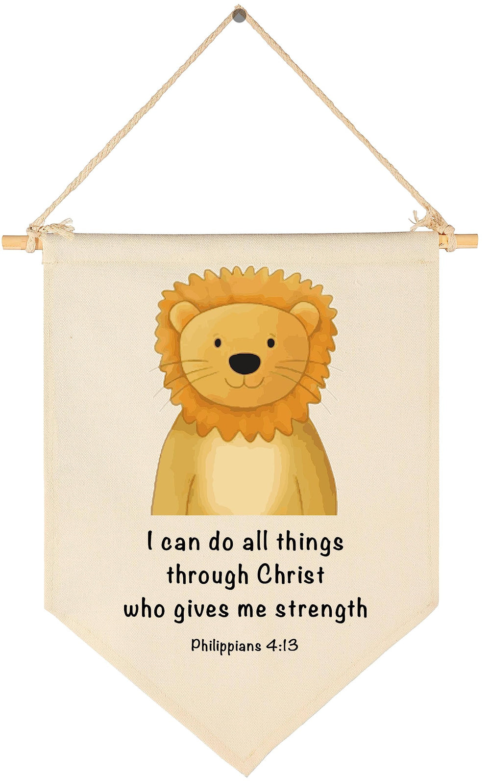 GEANHIL beige cotton banner for nursery walls with jungle theme, soft and versatile decor.