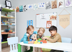 GEANHIL beige cotton canvas banner blends with nursery walls