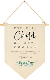Geanhil banner nursery front view adds warm scripture decor