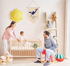 GEANHIL nursery wall-banner, sea creatures theme brightens reading corners