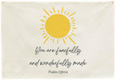GEANHIL rectangle banner with You Are Fearfully verse for nursery decor