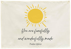 GEANHIL rectangle banner with You Are Fearfully verse for nursery decor
