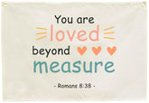 GEANHIL rectangle Bible verse banner in natural beige enhances nursery ambiance.
