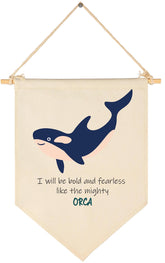 GEANHIL sea animals banner orca, ideal nursery wall decor for playful learning