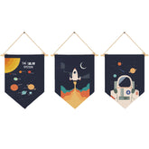 GEANHIL Space Art Banner cosmos wall decor for calm nursery