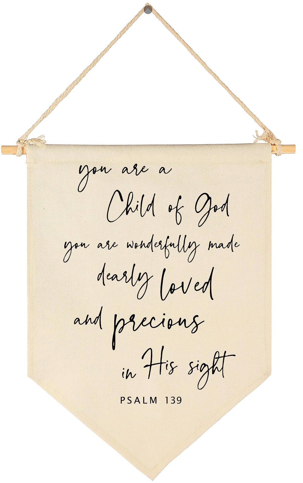 GEANHIL You Are A Child of God banner on nursery wall adds warm, faith-filled charm.