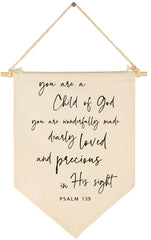 GEANHIL You Are A Child of God banner on nursery wall adds warm, faith-filled charm.