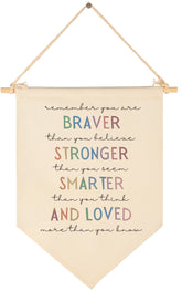 GEANHIL You Are Braver banner on nursery wall adds cozy inspiration for kids