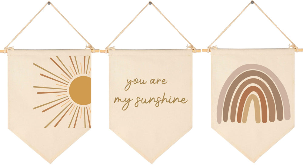 GEANHIL You Are My Sunshine banner with sun rainbow for nursery wall decor and cozy mood.