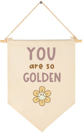 GEANHIL You Are So Golden Smiley sign above crib banner for nursery charm