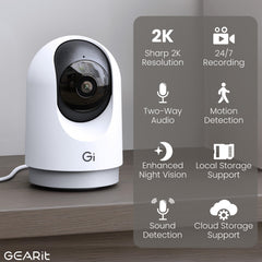 GEARit Smart Camera pet monitoring lets you check pets and speak remotely.