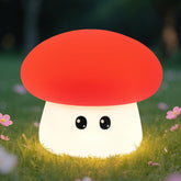 Gefaxi squishy big eyes mushroom night light with red cap for cozy bedside ambience.