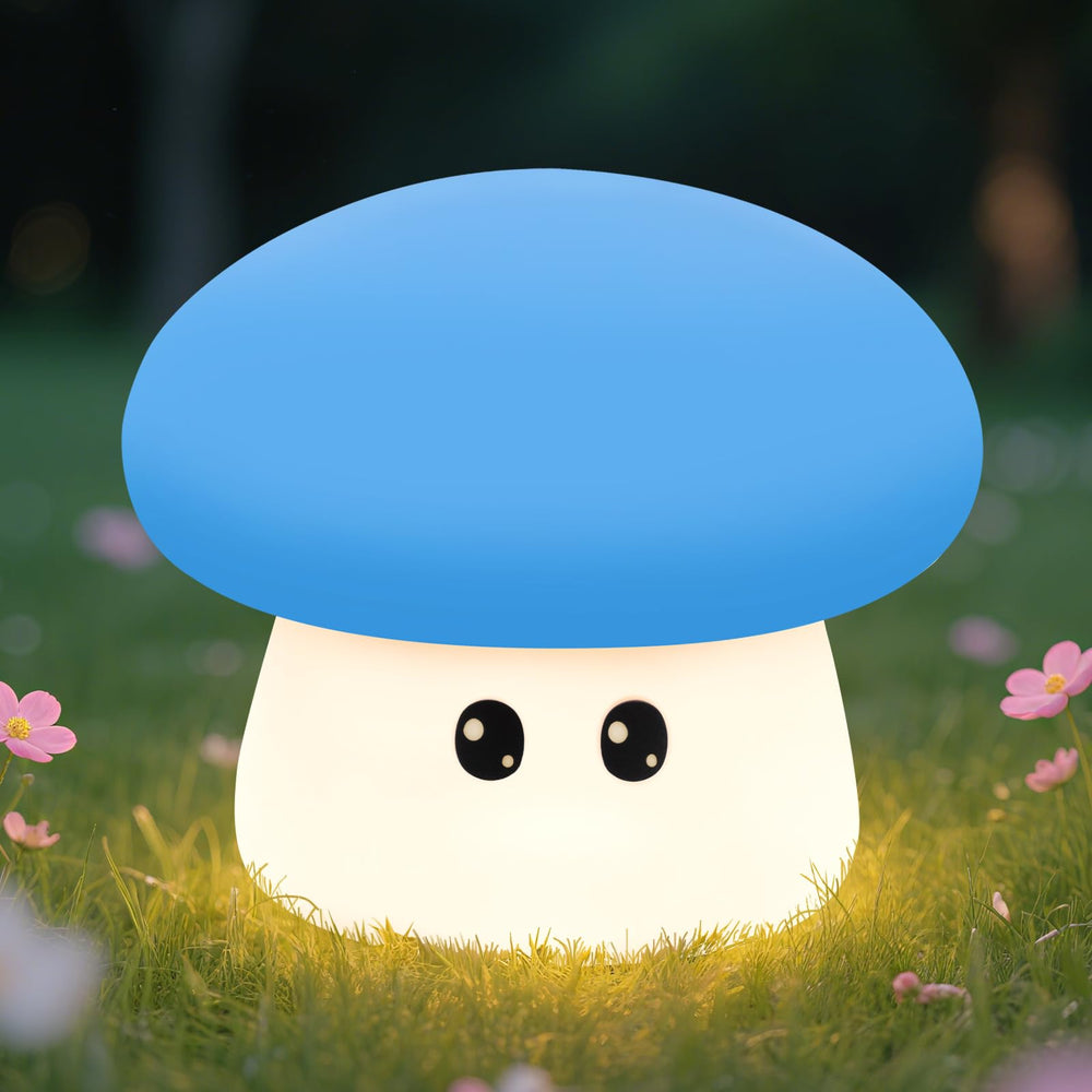 Gefaxi squishy big eyes mushroom night light with soft glow for cozy bedtime.