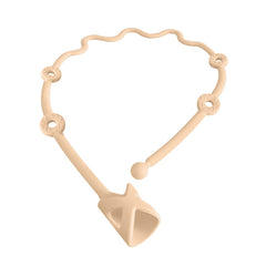 Gelinor baby spoon strap in pink keeps utensils within reach during meals