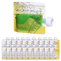 Gemdom 20-pack reusable pouches ready for on-the-go family meals.