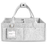 GEMII diaper caddy gray exterior pockets for easy-access baby supplies