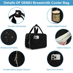 GEMIU portable cooler compartment suggests eight-hour cooling and leak protection