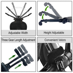 GemonExe secure-attachment velcro straps ensure quick, rock-solid mounting.