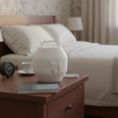 Generic Eufy storage solution keeps the pump safe between sessions.