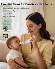 Three soft silicone tips for comfortable nasal clearing on tiny noses.