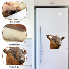 Generic Goat wall decal with matte finish and translucent backing for clean application.